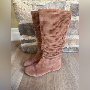 UGG 🔥Abilene Chestnut Suede Knee High Slouch Boot sz 7.5 price firm!